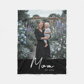 Couverture Polaire Maman Etabli Black Modern Script Photo (Devant)