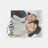 Couverture Polaire Maman Etabli Script Photo Cadeau (Devant (Horizontal))