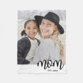 Couverture Polaire Maman Etabli Script Photo Cadeau (Devant)