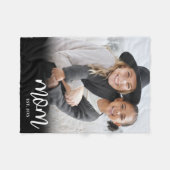 Couverture Polaire Maman Etabli Script Photo Cadeau (Devant (Horizontal))