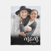 Couverture Polaire Maman Etabli Script Photo Cadeau (Devant)