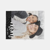 Couverture Polaire Maman Etabli Script Photo Cadeau (Devant (Horizontal))