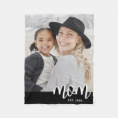 Couverture Polaire Maman Etabli Script Photo Cadeau (Devant)