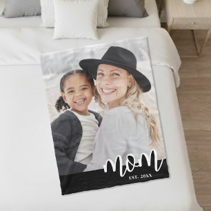 Couverture Polaire Maman Etabli Script Photo Cadeau