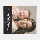 Couverture Polaire Maman Établie Script Moderne Photo Moderne (Devant (Horizontal))