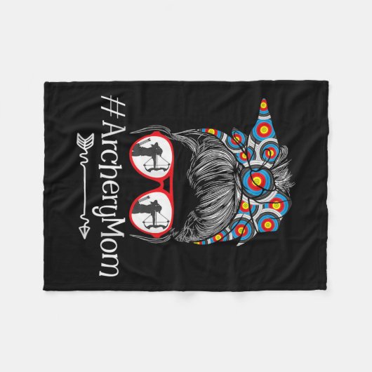 Couverture Polaire Maman - Fête des mères Archer Bowman Bows (Devant (Horizontal))