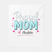 Couverture Polaire Maman fière de | Fête des mères personnalisable (Devant)