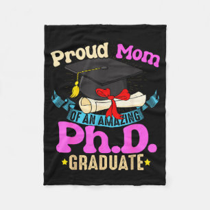 Couverture Polaire Maman fière d'un diplômé de doctorat ph t-shirt fa