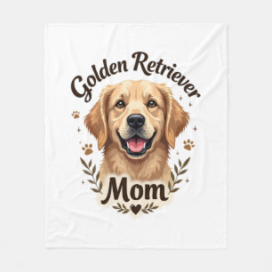 Couverture Polaire Maman Golden Retriever Vintage Amateur de Chien Ty