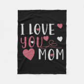 Couverture Polaire Maman - Je t'aime maman (Devant)