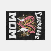 Couverture Polaire Maman Leopard Heart Matching Fête des mères (Devant (Horizontal))