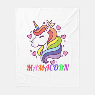 Couverture Polaire Maman Licorne Mamacorn Anniversaire Tenue Arc-en-c