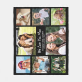Couverture Polaire Maman Love You Photo Collage Noir (Devant)