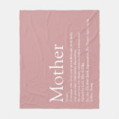 Couverture Polaire Maman maman maman maman Définition Dusty Rose rose (Devant)