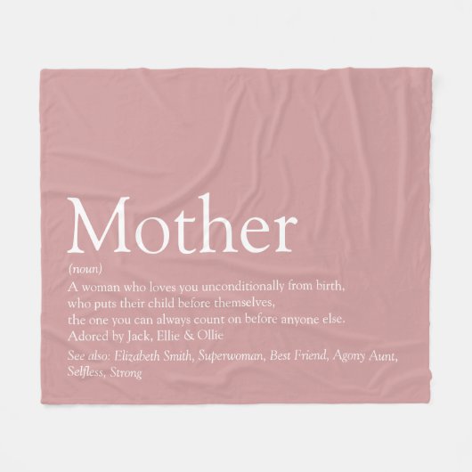 Couverture Polaire Maman maman maman maman Définition Dusty Rose rose (Devant (Horizontal))