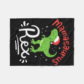 Couverture Polaire Maman Noël Saurus Rex Dinosaure Mère Xmas (Devant (Horizontal))
