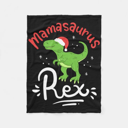 Couverture Polaire Maman Noël Saurus Rex Dinosaure Mère Xmas (Devant)
