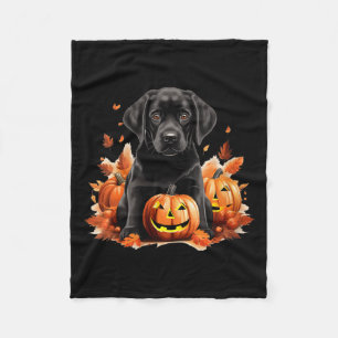 Couverture Polaire Maman Papa Chien Lab Noir Halloween Automne Drôle