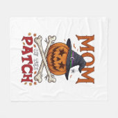 Couverture Polaire Maman Patch Citrouille d'Halloween Chapeau de Sorc (Devant (Horizontal))