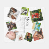 Couverture Polaire Maman personnalisée Définition 9 Collage photo (Devant (Horizontal))