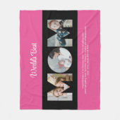 Couverture Polaire Maman Photo Collage Couper Fête des mères Annivers (Devant)