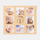 Couverture Polaire Maman photo collage pêche la fête des mères (Devant (Horizontal))