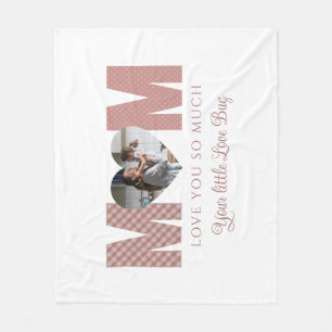 Couverture Polaire Maman Photo I Love You Fleece Blanket