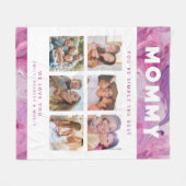 Couverture Polaire Maman Simplement Le Meilleur Collage Photo Personn (Devant (Horizontal))
