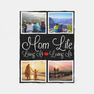 Couverture Polaire Maman Vie   Vivre   Love It Black Photo