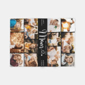 Couverture Polaire Maman We Lots Coeurs Modern Photo Collage Fleec (Devant (Horizontal))