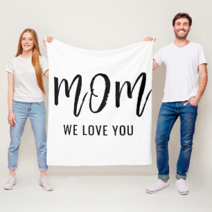 Couverture Polaire Maman We Love You Custom Mothers Day Photo