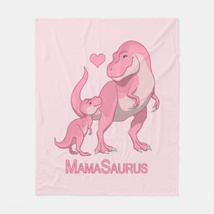 Couverture Polaire MamaSaurus T-Rex et dinosaures de bébé