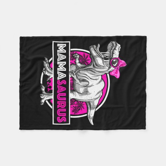 Couverture Polaire Mamasaurus T-rex Matching Funny Mother Saurus Dino (Devant (Horizontal))