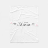 Couverture Polaire Mamaw We Love You Personalized Hearts (Devant)
