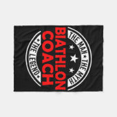 Couverture Polaire Man Myth Biathlon Coach Légende Funny Biathlon Coa (Devant (Horizontal))