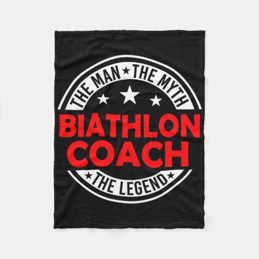 Couverture Polaire Man Myth Biathlon Coach Légende Funny Biathlon Coa (Devant)