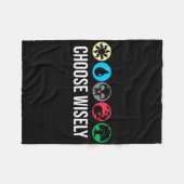 Couverture Polaire Mana Symbols Gathering Magic - Choose Wisely Blue  (Devant (Horizontal))