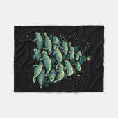 Couverture Polaire Manatee Christmas Tree Manatee Xmas Boys & Wom (Devant (Horizontal))