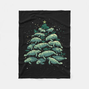 Couverture Polaire Manatee Christmas Tree Manatee Xmas Boys & Wom