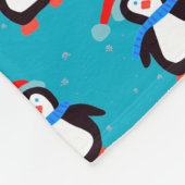 Couverture Polaire Manchot d'hiver enneigé (Coin)