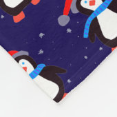 Couverture Polaire Manchot d'hiver enneigé (Coin)