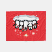 Couverture Polaire Manchots (Devant (Horizontal))
