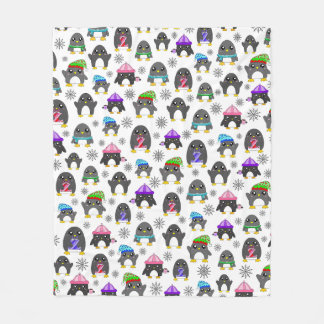 Couverture Polaire Manchots d'hiver
