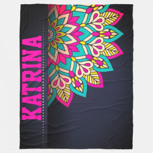 Couverture Polaire Mandala (Devant)