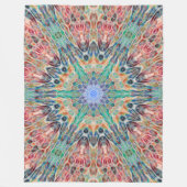 Couverture Polaire Mandala animal de Chakra d'esprit tribal (Devant)