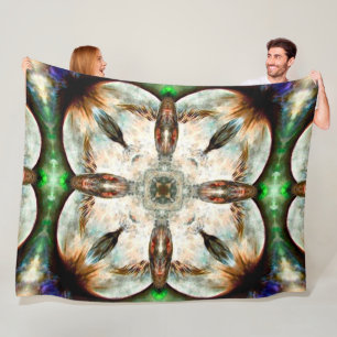 Couverture Polaire Mandala animal de totem d'esprit de faucon de