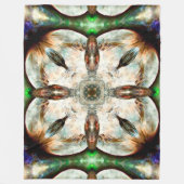 Couverture Polaire Mandala animal de totem d'esprit de faucon de (Devant)