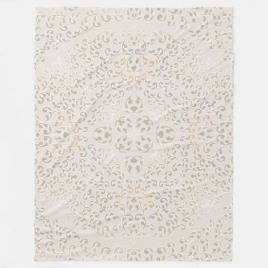 Couverture Polaire Mandala Baroque Ornement Motif Design (Devant)