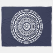 Couverture Polaire Mandala Blanc Laissez la mer vous libérer (Devant (Horizontal))