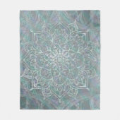Couverture Polaire Mandala Bohème Chic à Reflets Iridescents (Devant)